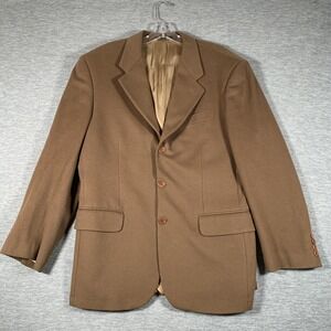 Bianchi Suit Jacket Mens 48 Brown Wool Cashmere 3 Button Blazer Made Italy